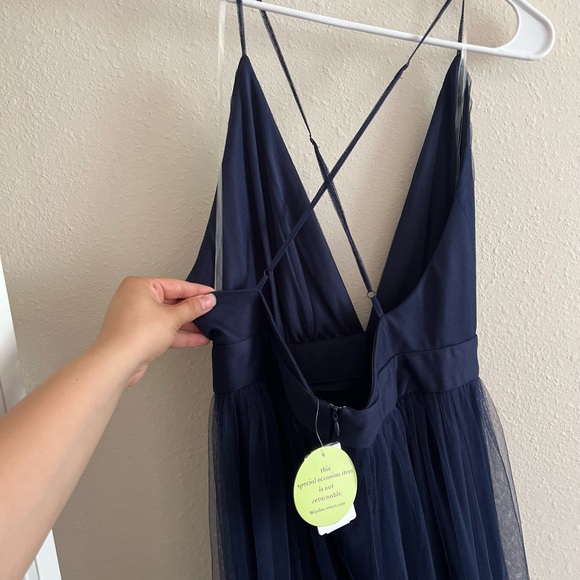 Windsor navy tulle dress, size medium - Picture 3 of 5